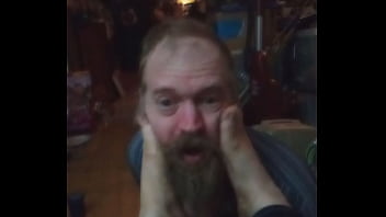 Toe fucked in the nose hole