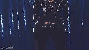 Latex milf arya grander rubber catsuit tease