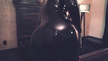 Latex milf arya grander rubber catsuit tease