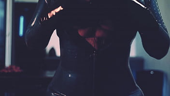 Latex milf arya grander rubber catsuit tease