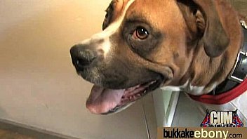 Ebony gets fucked in all holes by a group of white dudes 15