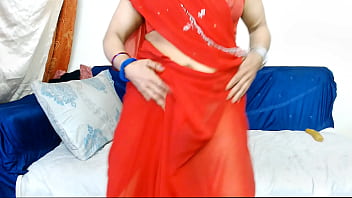 Amrozia erotic nude dance in red dress indian sexy chubby body hot moves in trance vibes