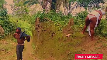 Our lady the queen of forest fuck with a stranger and she enjoying what she missed for a long time