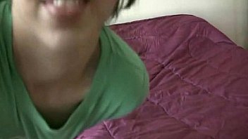 Cute chubby girl masturbating her shaved pussy