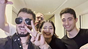 Creampie after the party with the waitress