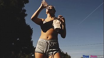 Sporty babe aspen ora gets anal screwed