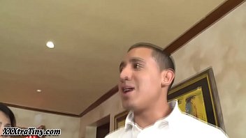 Petite latina facialized