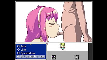 A pink hair girl sucking a dick driving man crazy game