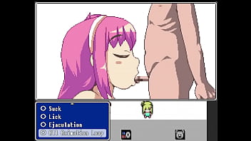 A pink hair girl sucking a dick driving man crazy game