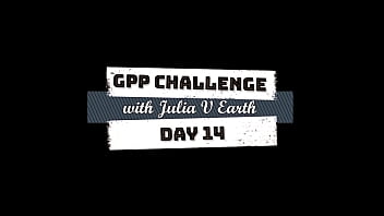 Julia does easy and effective exercises a few sexy positions are included