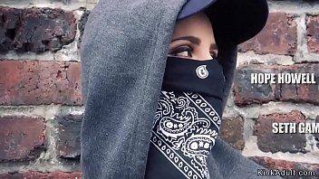 Dude puts hot brunette in bdsm and spanks and whips her butt before anal fucks her