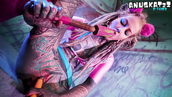 Tattoo double penetration with toys anal masturbation & atm – goth