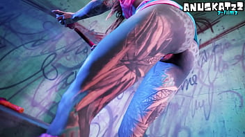 Tattoo double penetration with toys anal masturbation & atm – goth