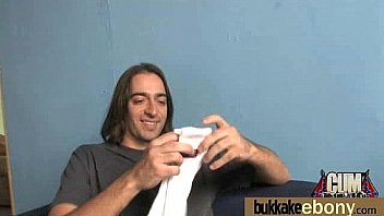 Big tit ebony does a blow bang 23