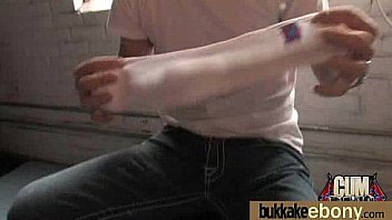 Big tit ebony does a blow bang 23