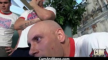 Interracial black slut hardcore group facial 3