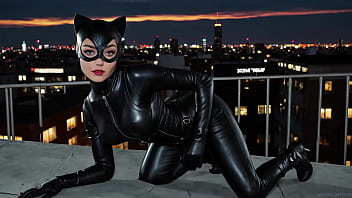 I caught catwoman on my roof — she was marking territory ai generated