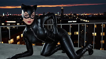 I caught catwoman on my roof — she was marking territory ai generated