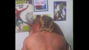 Bdsm chair thick ebony loves magic wand