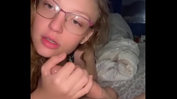 Teasing handjob and slobbery blowjob leads to throatpie Teasing handjob and slobbery blowjob leads to throatpie