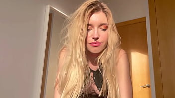 Amazing blonde pussy and throatfucked by a big cock