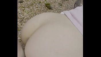 Stop hiking and cum inside me outdoor sex in a public park