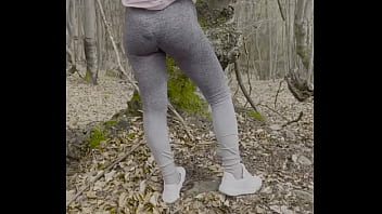 Stop hiking and cum inside me outdoor sex in a public park
