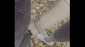 Stop hiking and cum inside me outdoor sex in a public park