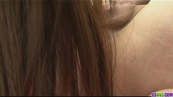 Ponytailed asian chick shaved and nailed by two dicks