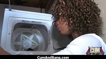 Ebony girl gets slammed by some white dudes 6