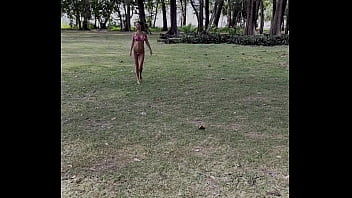 Monika fox poses in pink bikini with stars on beach free