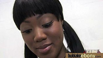 Busty black babe bubble bath group cocksuck 6