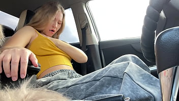 A student brought herself to squirt in a parking lot