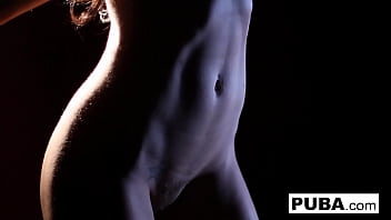 Hot brunette masturbates