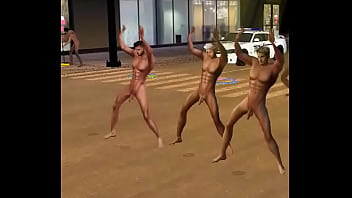 Dancing naked in the street