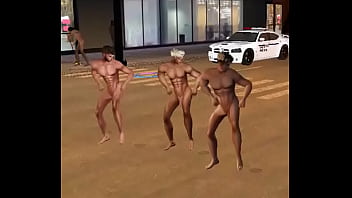 Dancing naked in the street