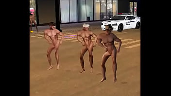 Dancing naked in the street