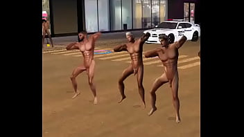 Dancing naked in the street