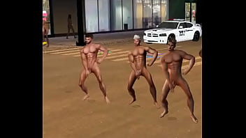 Dancing naked in the street
