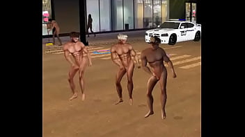 Dancing naked in the street