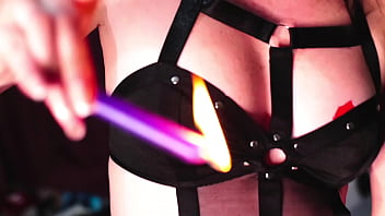 Lesbian feet wax play