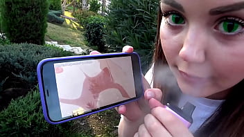 She is watching hentai and wants to do the same as the characters in the movie