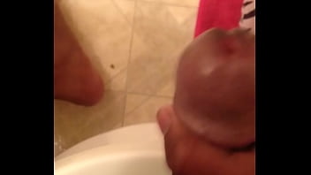 Stroking my black cock