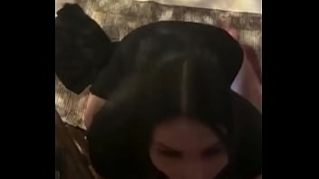 Morticia addams gets a mouthful of cum after a blowjob cosplay cumslut swallows