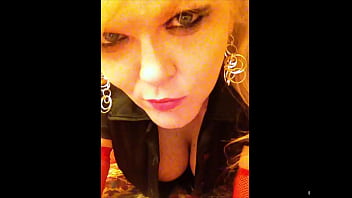 Sexy busty blonde milf plays to the camera