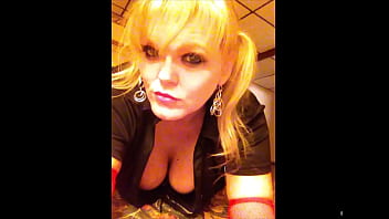 Sexy busty blonde milf plays to the camera