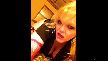 Sexy busty blonde milf plays to the camera