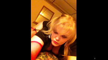 Sexy busty blonde milf plays to the camera