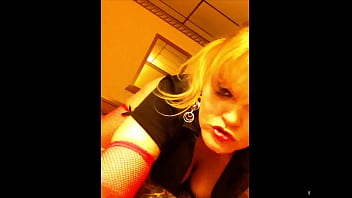 Sexy busty blonde milf plays to the camera