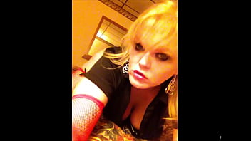 Sexy busty blonde milf plays to the camera